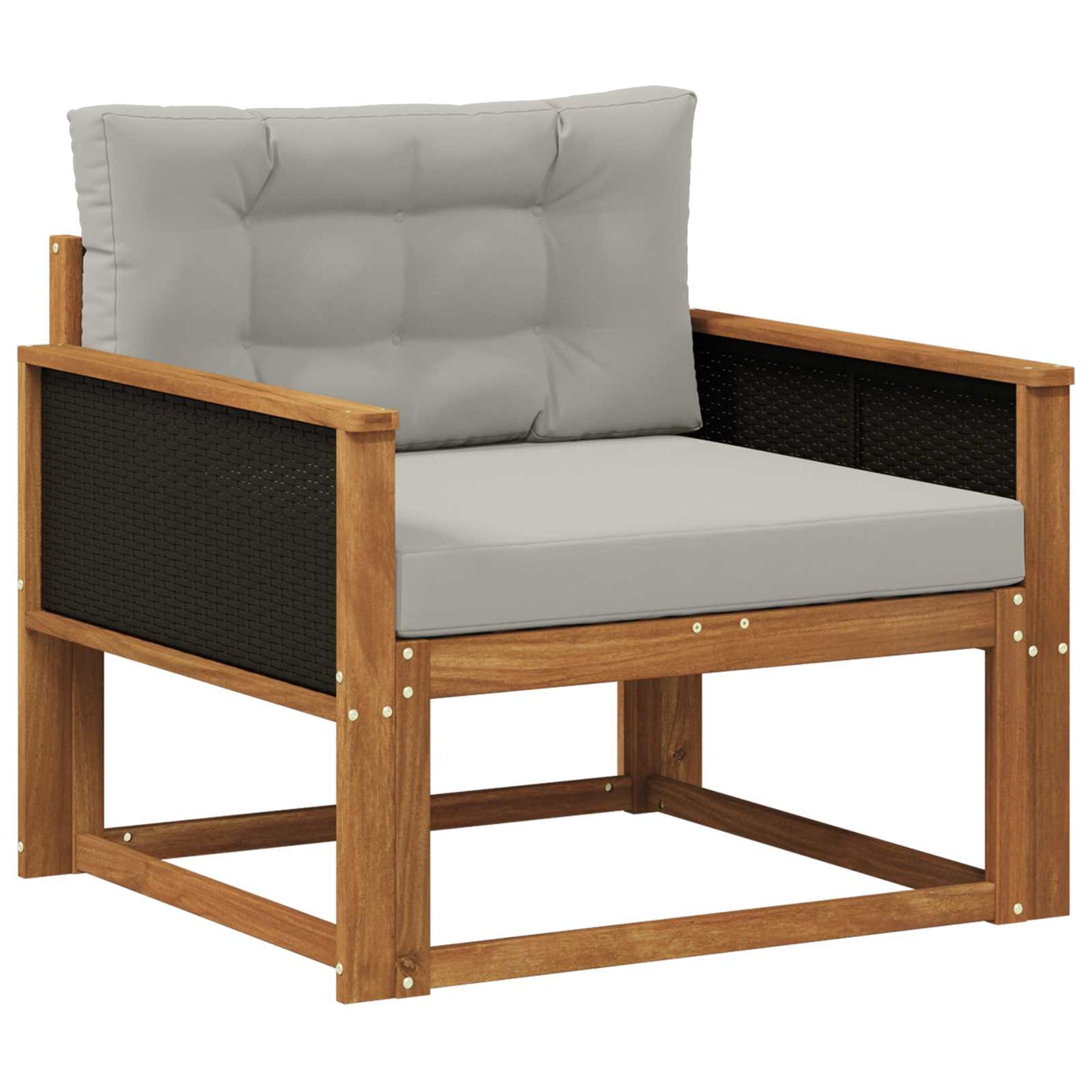 Udendørs Mellem Sofa Massivt Akacietræ Naturfarvet