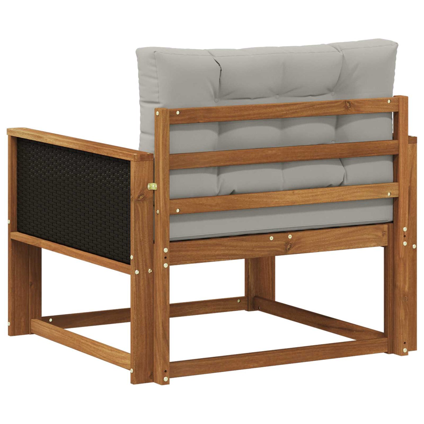Udendørs Mellem Sofa Massivt Akacietræ Naturfarvet