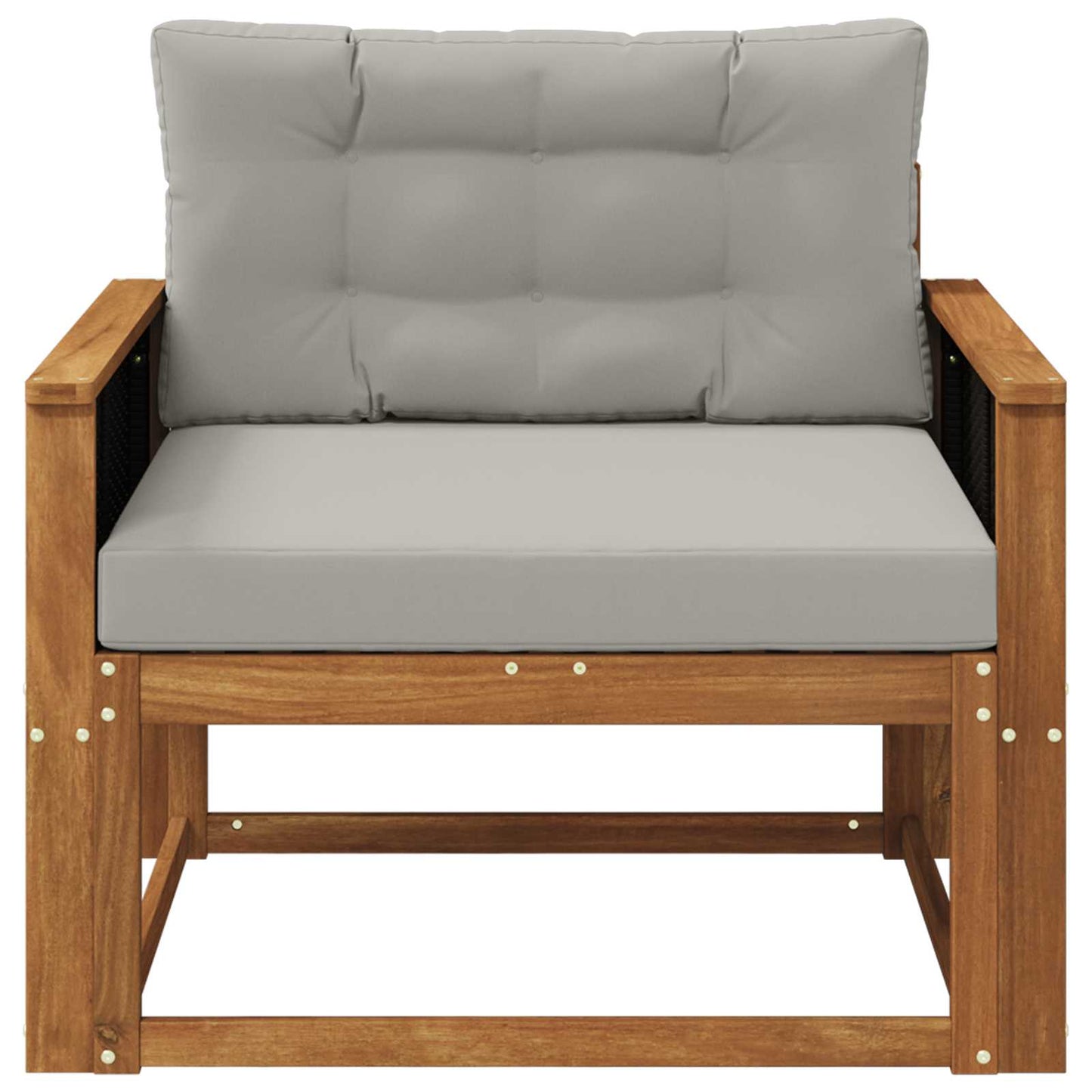 Udendørs Mellem Sofa Massivt Akacietræ Naturfarvet