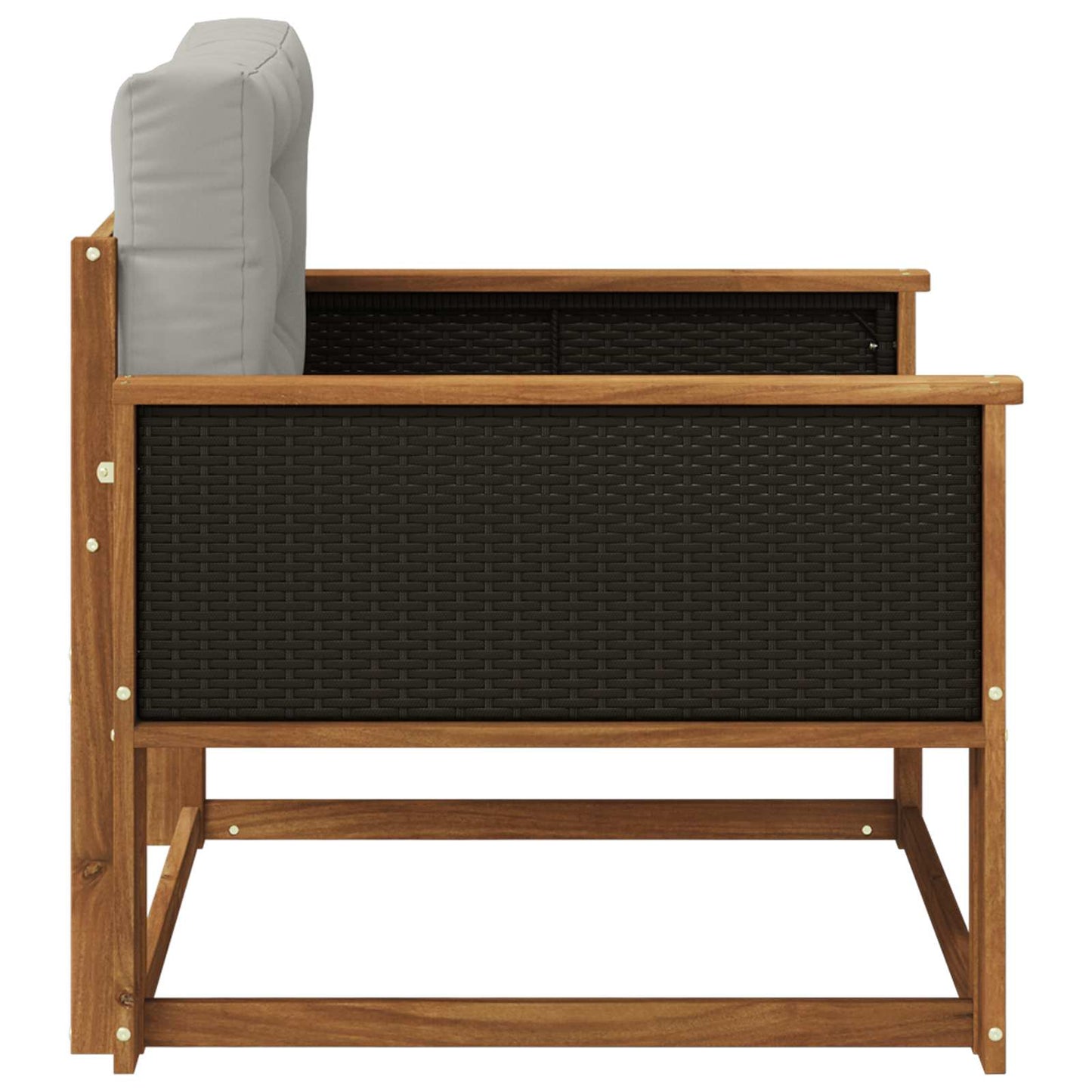 Udendørs Mellem Sofa Massivt Akacietræ Naturfarvet