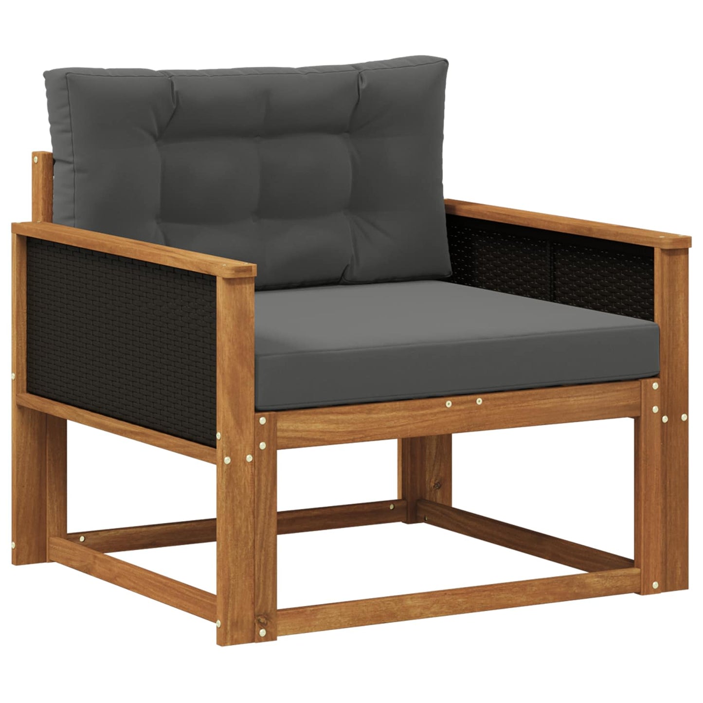 Udendørs Mellem Sofa Massivt Akacietræ Naturfarvet