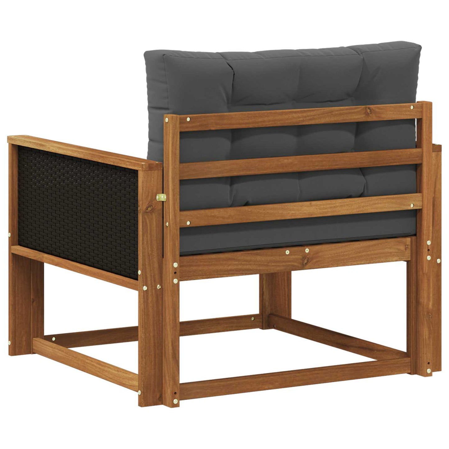 Udendørs Mellem Sofa Massivt Akacietræ Naturfarvet