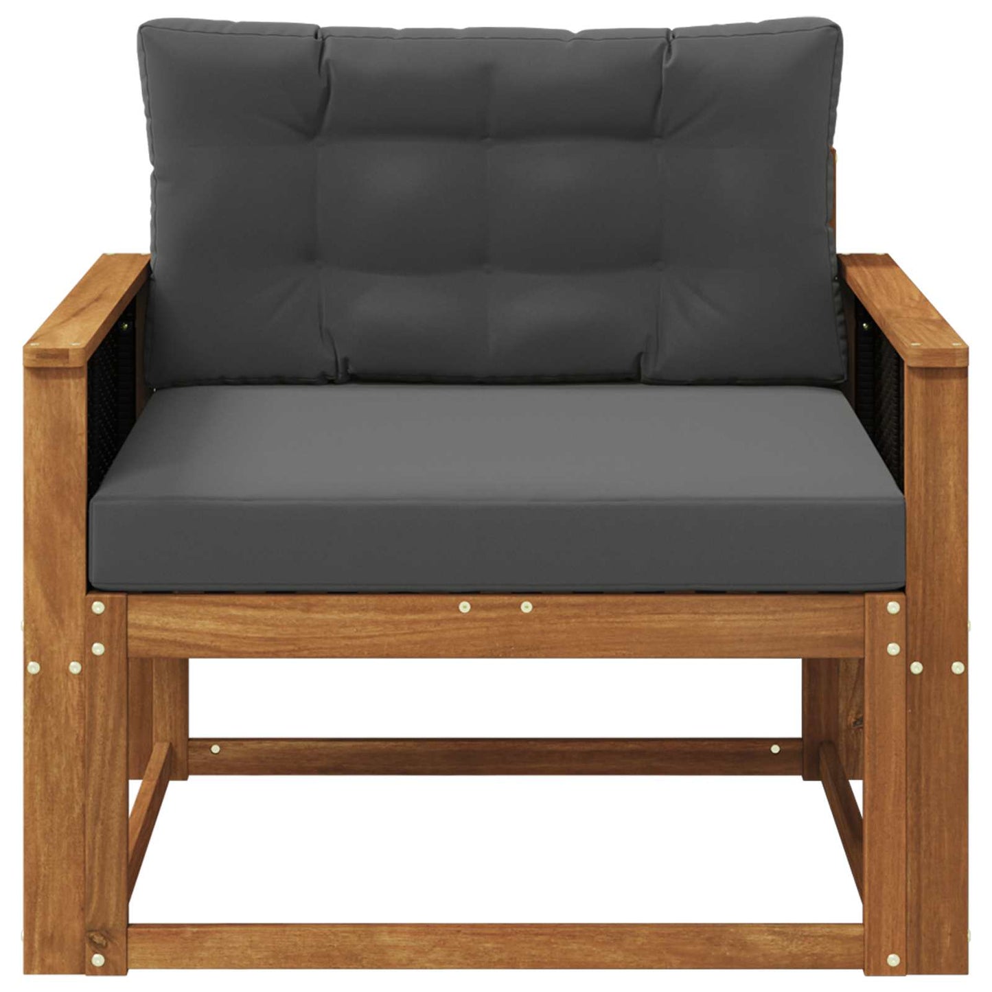 Udendørs Mellem Sofa Massivt Akacietræ Naturfarvet