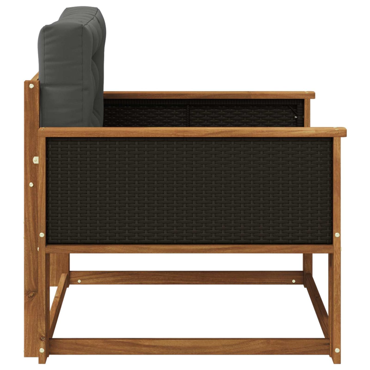 Udendørs Mellem Sofa Massivt Akacietræ Naturfarvet
