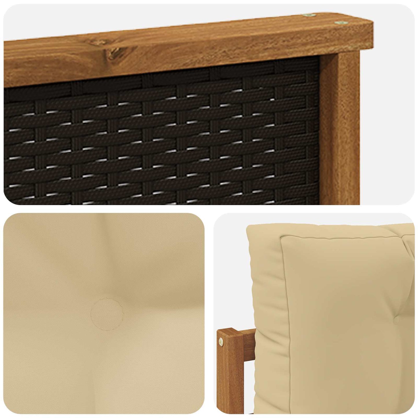 Udendørs Mellem Sofa Naturfarvet