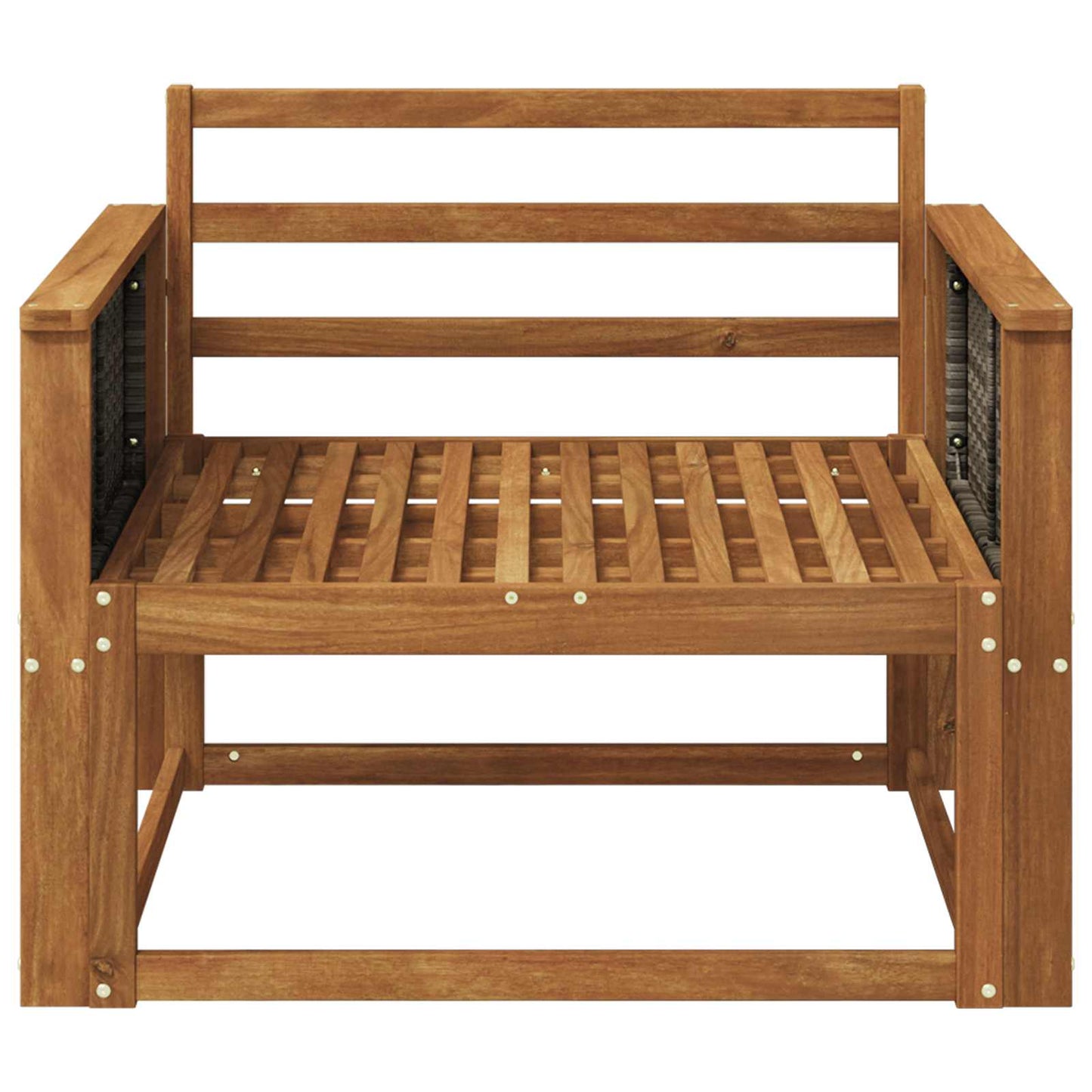 Udendørs Mellem Sofa Massivt Akacietræ Naturfarvet