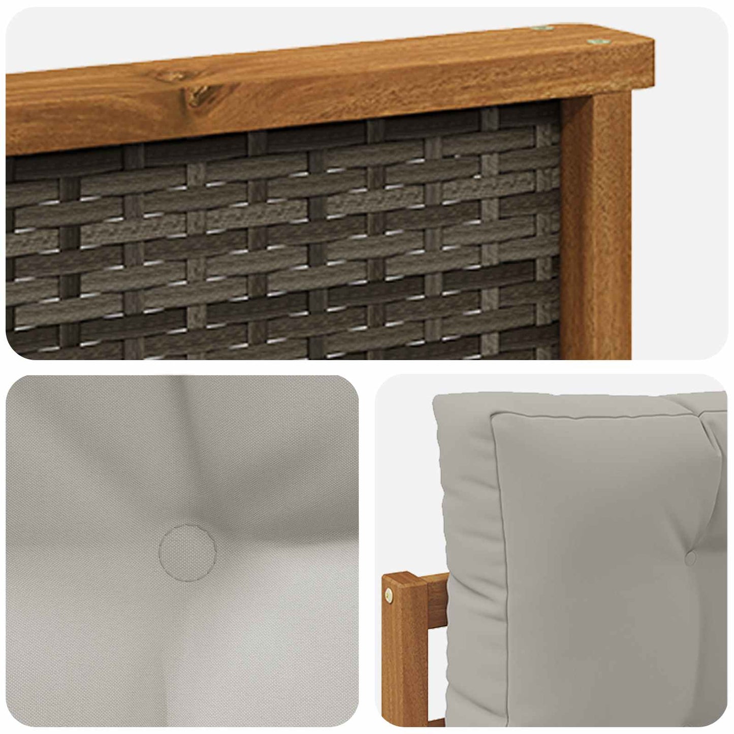 Udendørs Mellem Sofa Naturfarvet