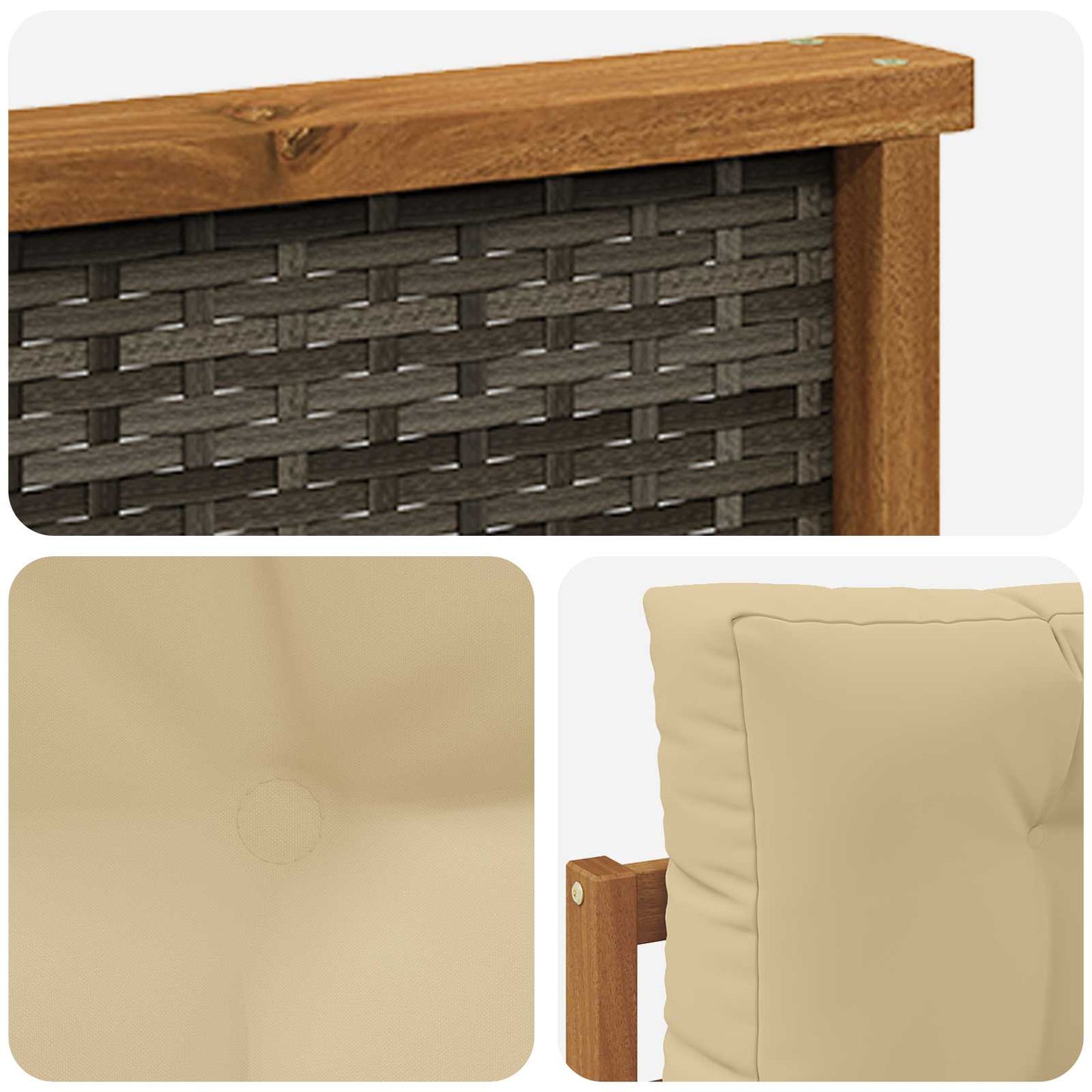 Udendørs Mellem Sofa Naturfarvet