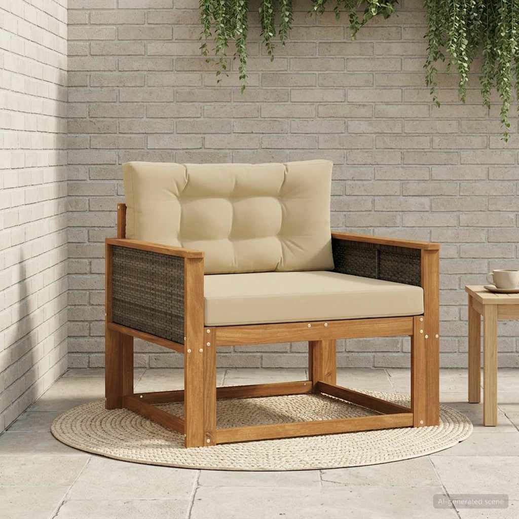 Udendørs Mellem Sofa Naturfarvet