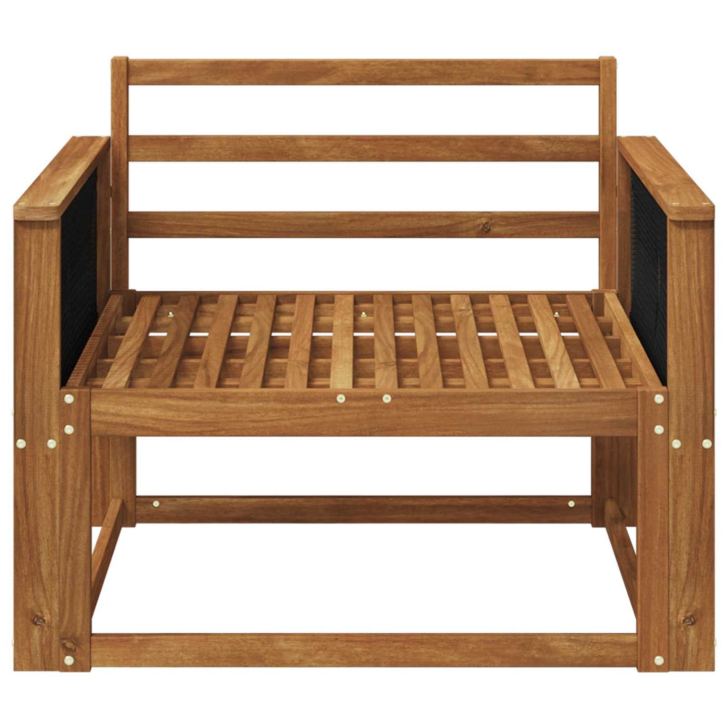 Udendørs Mellem Sofa Massivt Akacietræ Naturfarvet