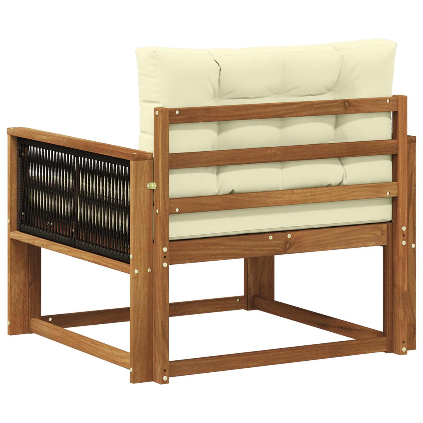 Udendørs Mellem Sofa Massivt Akacietræ Naturfarvet