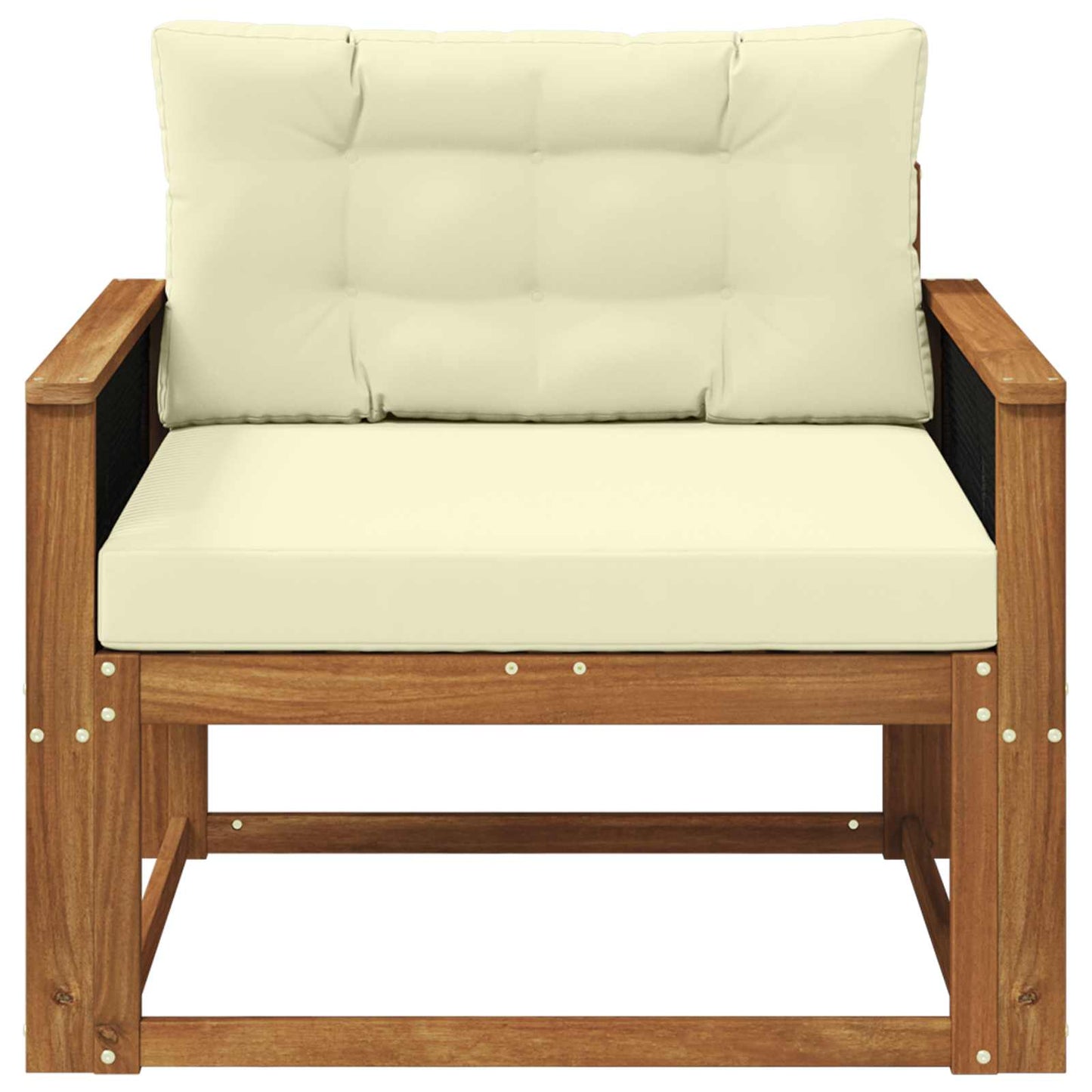 Udendørs Mellem Sofa Massivt Akacietræ Naturfarvet