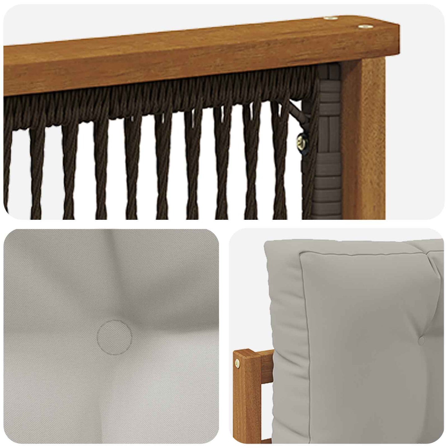 Udendørs Mellem Sofa Naturfarvet