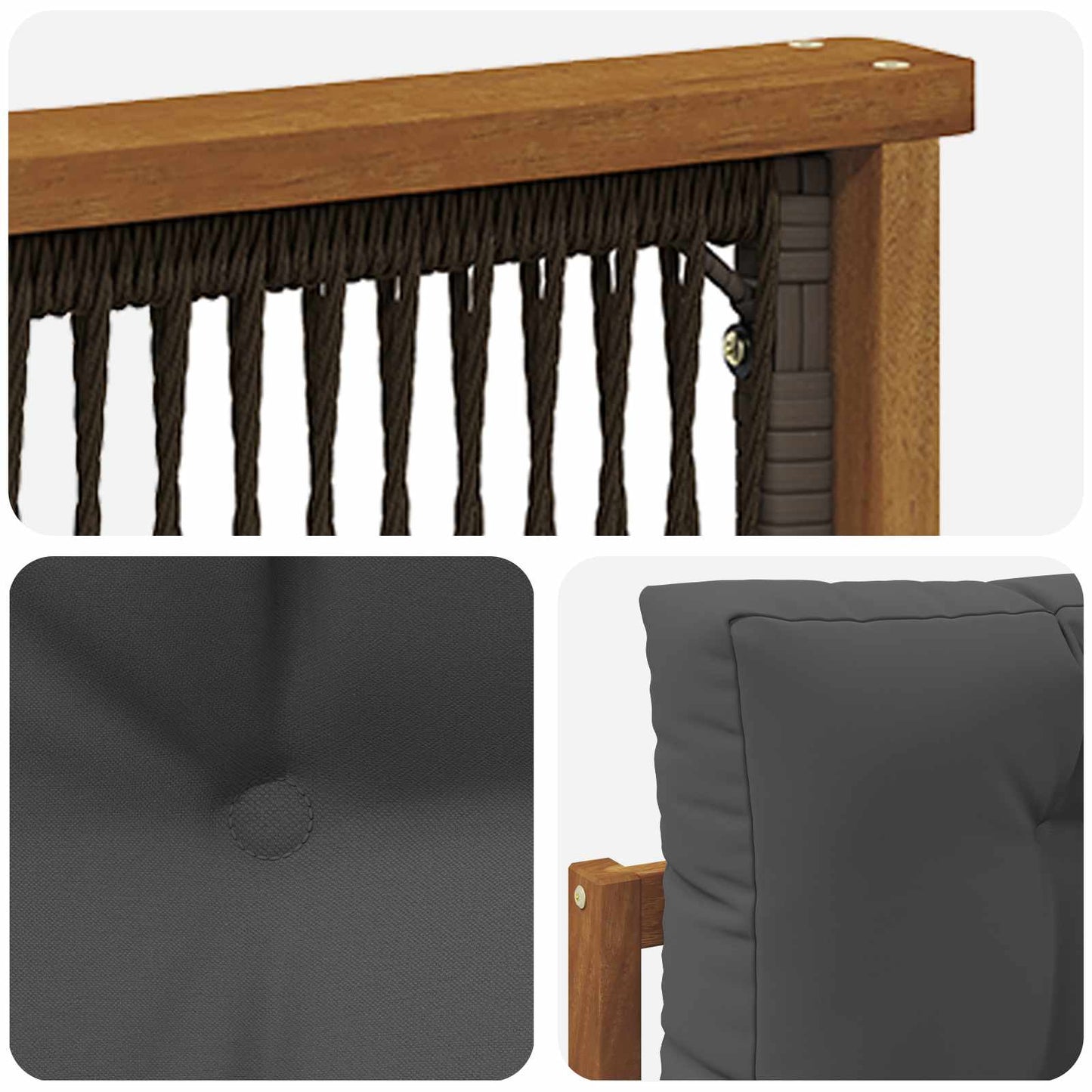 Udendørs Mellem Sofa Naturfarvet