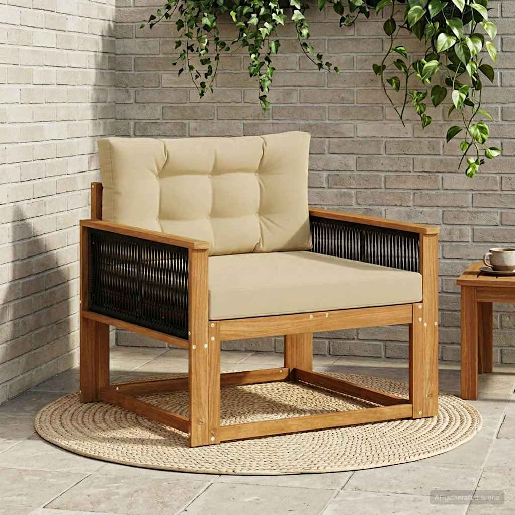 Udendørs Mellem Sofa Naturfarvet