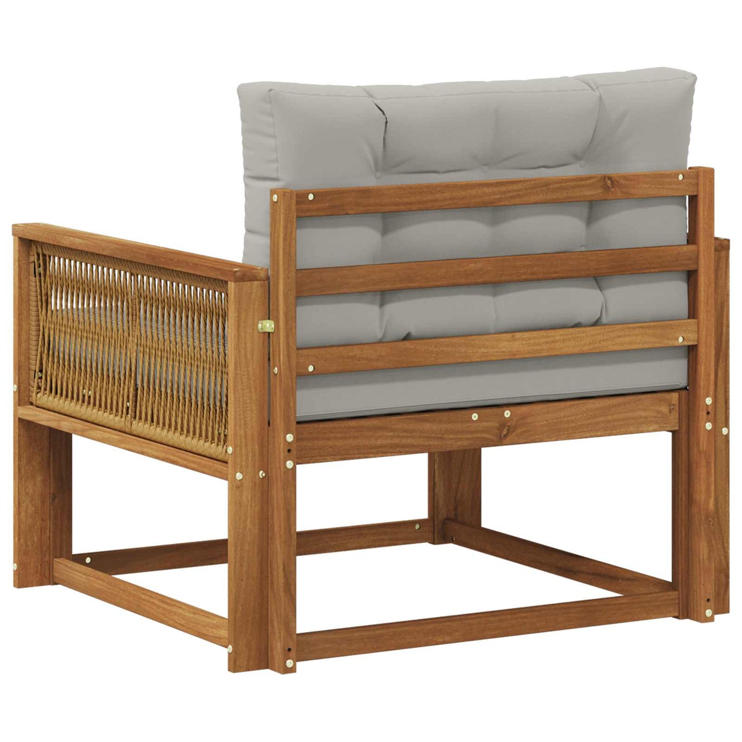 Udendørs Mellem Sofa Massivt Akacietræ Naturfarvet
