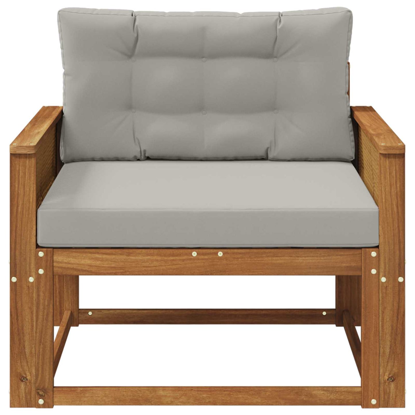 Udendørs Mellem Sofa Massivt Akacietræ Naturfarvet