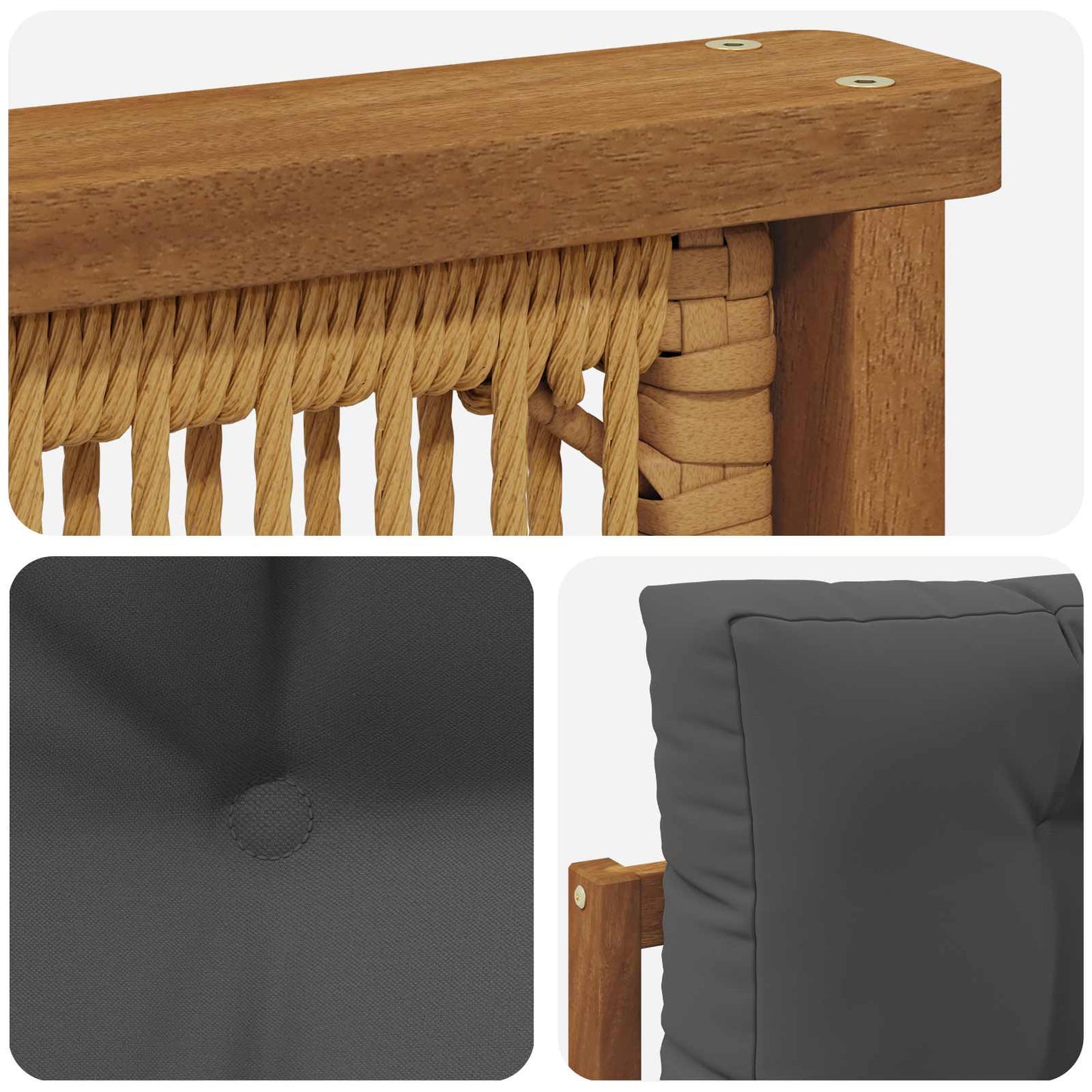 Udendørs Mellem Sofa Naturfarvet