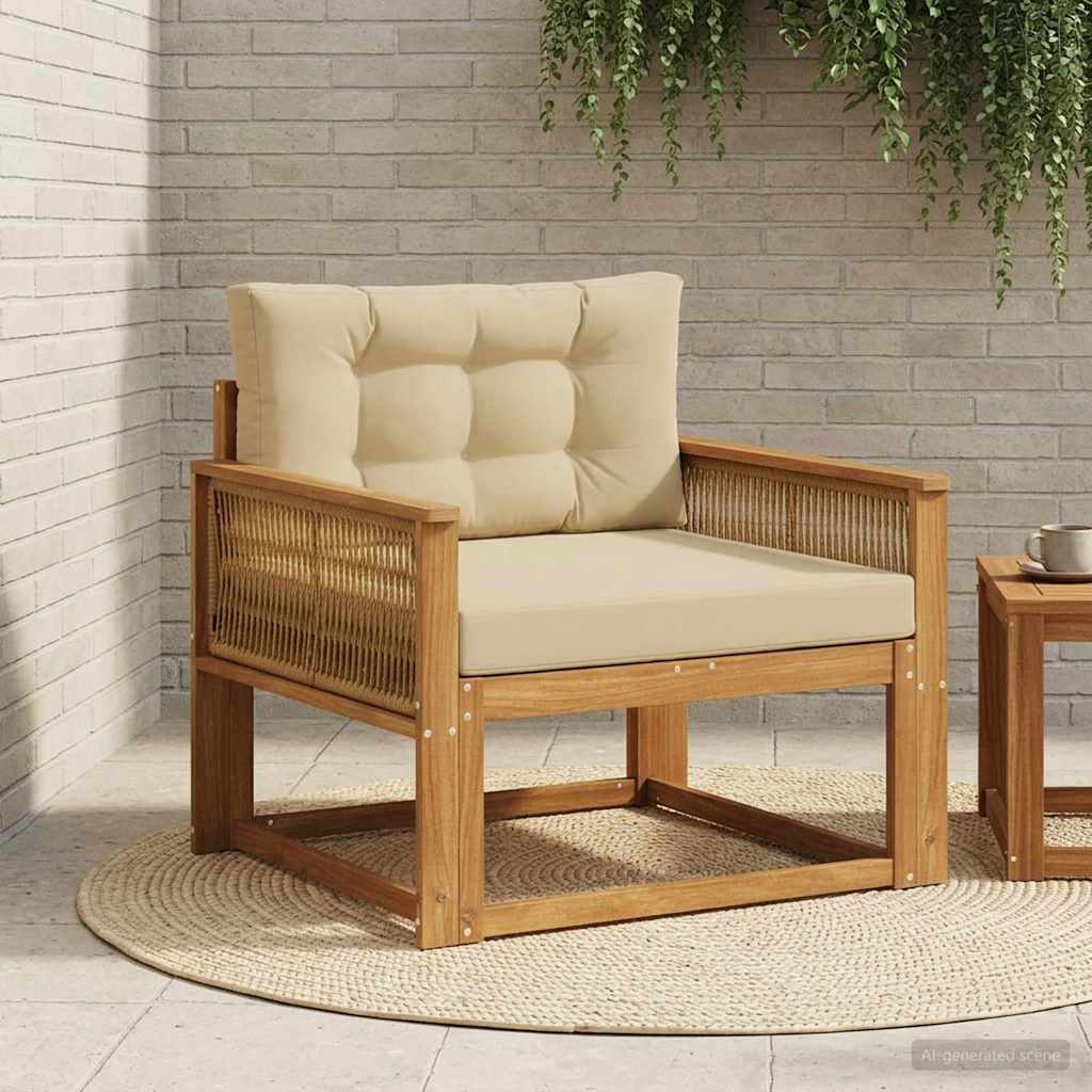 Udendørs Mellem Sofa Naturfarvet