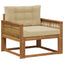 Udendørs Mellem Sofa Naturfarvet