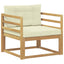 Udendørs Mellem Sofa Polyester Hvid