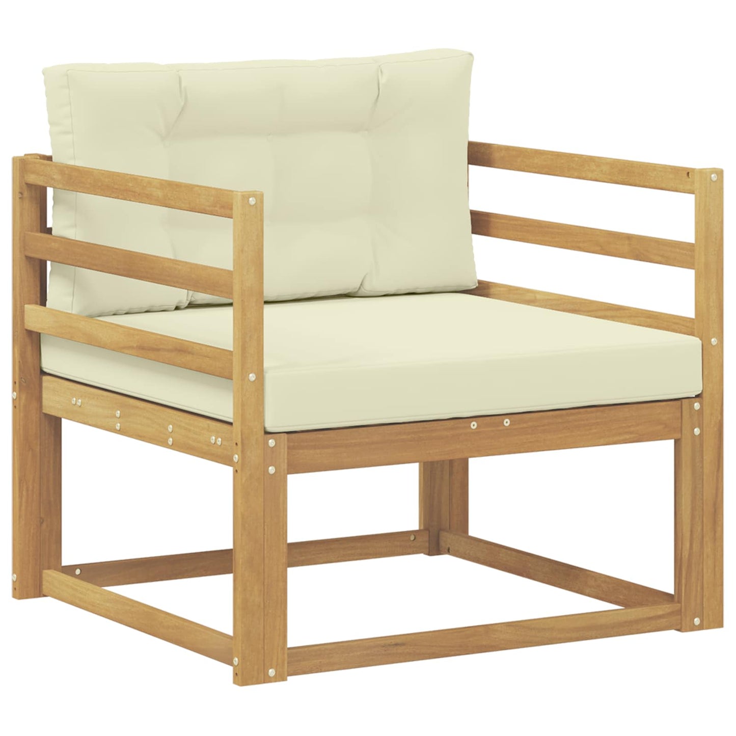 Udendørs Mellem Sofa Polyester Hvid