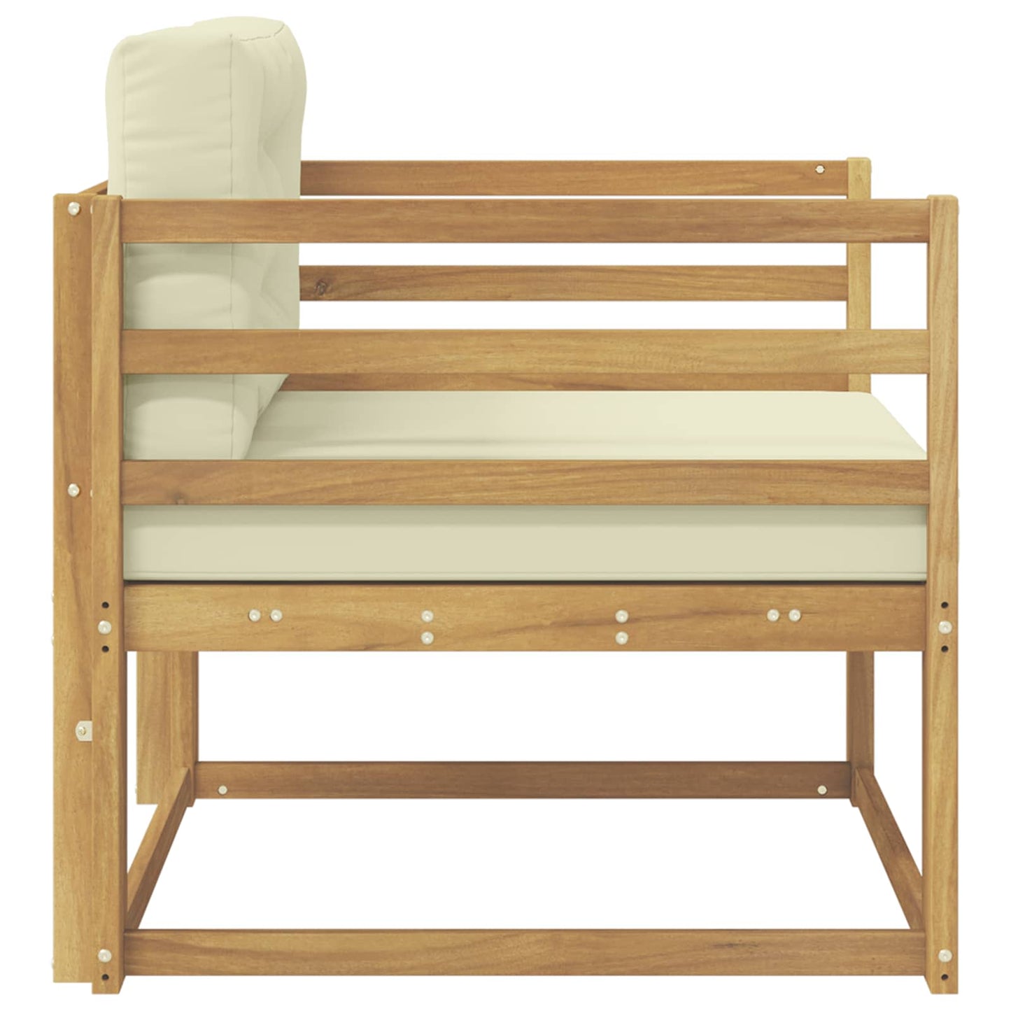 Udendørs Mellem Sofa Polyester Hvid