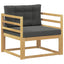 Udendørs Mellem Sofa Polyester Hvid
