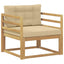 Udendørs Mellem Sofa Polyester Hvid