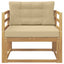 Udendørs Mellem Sofa Polyester Hvid