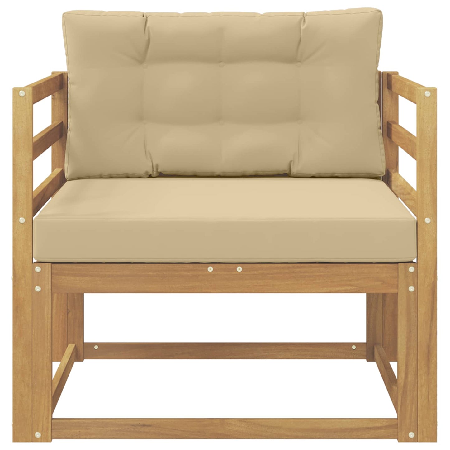Udendørs Mellem Sofa Polyester Hvid