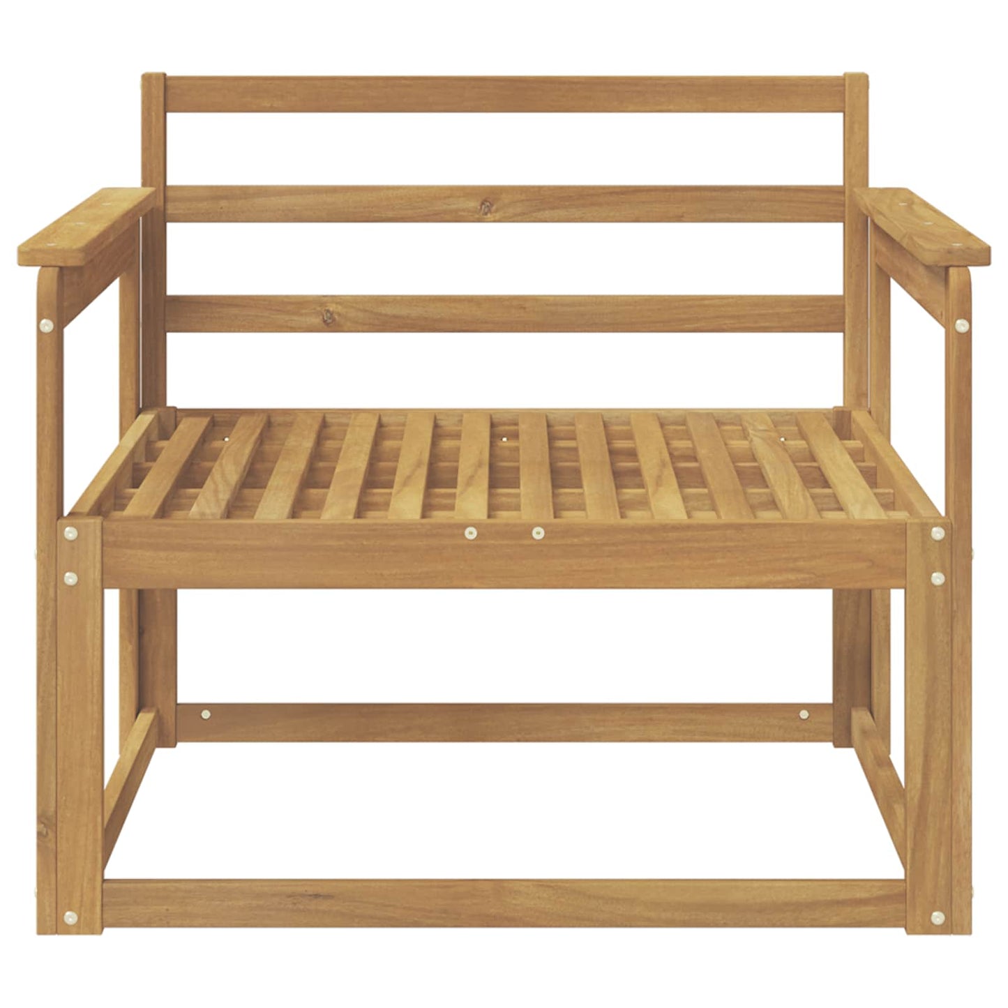 Udendørs Mellem Sofa Massivt Akacietræ Hvid