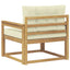 Udendørs Mellem Sofa Polyester Hvid