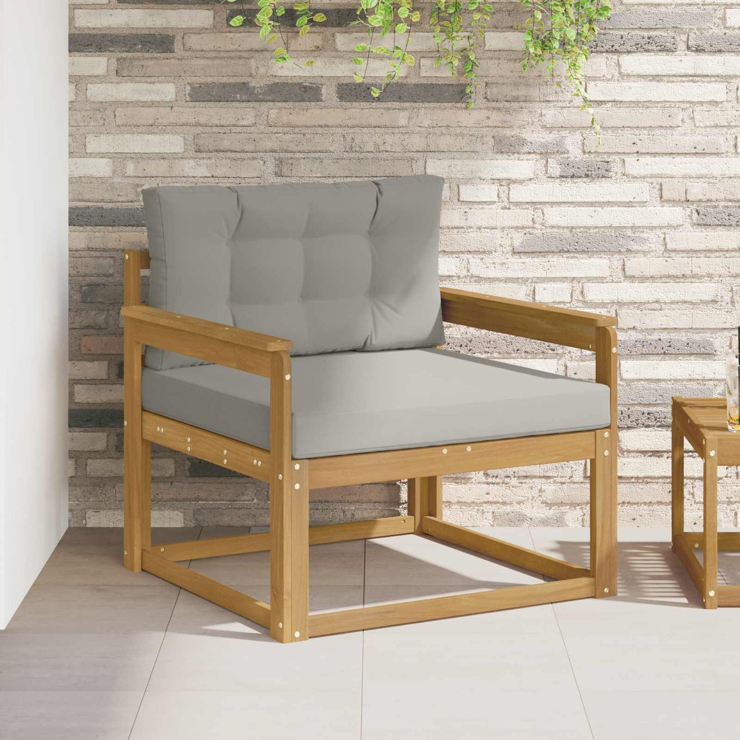 Udendørs Mellem Sofa Polyester Hvid