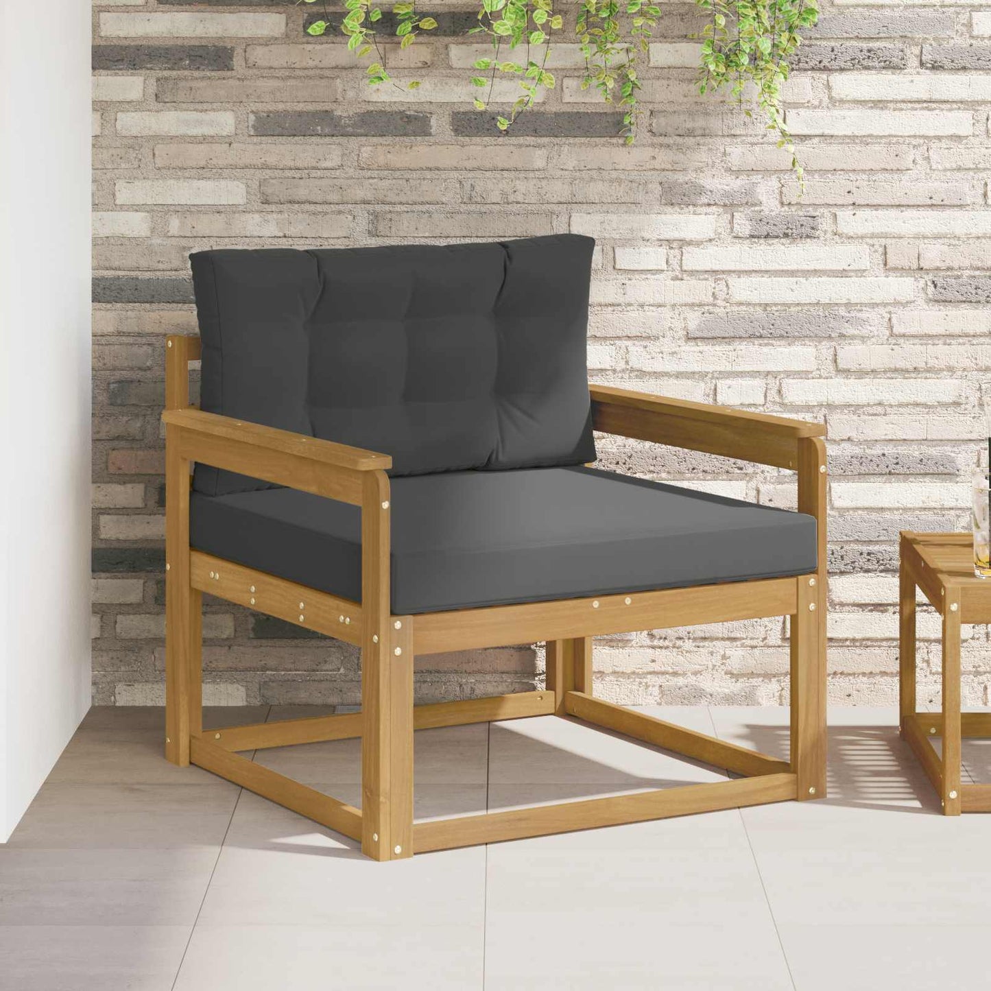 Udendørs Mellem Sofa Polyester Hvid