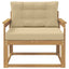 Udendørs Mellem Sofa Polyester Hvid