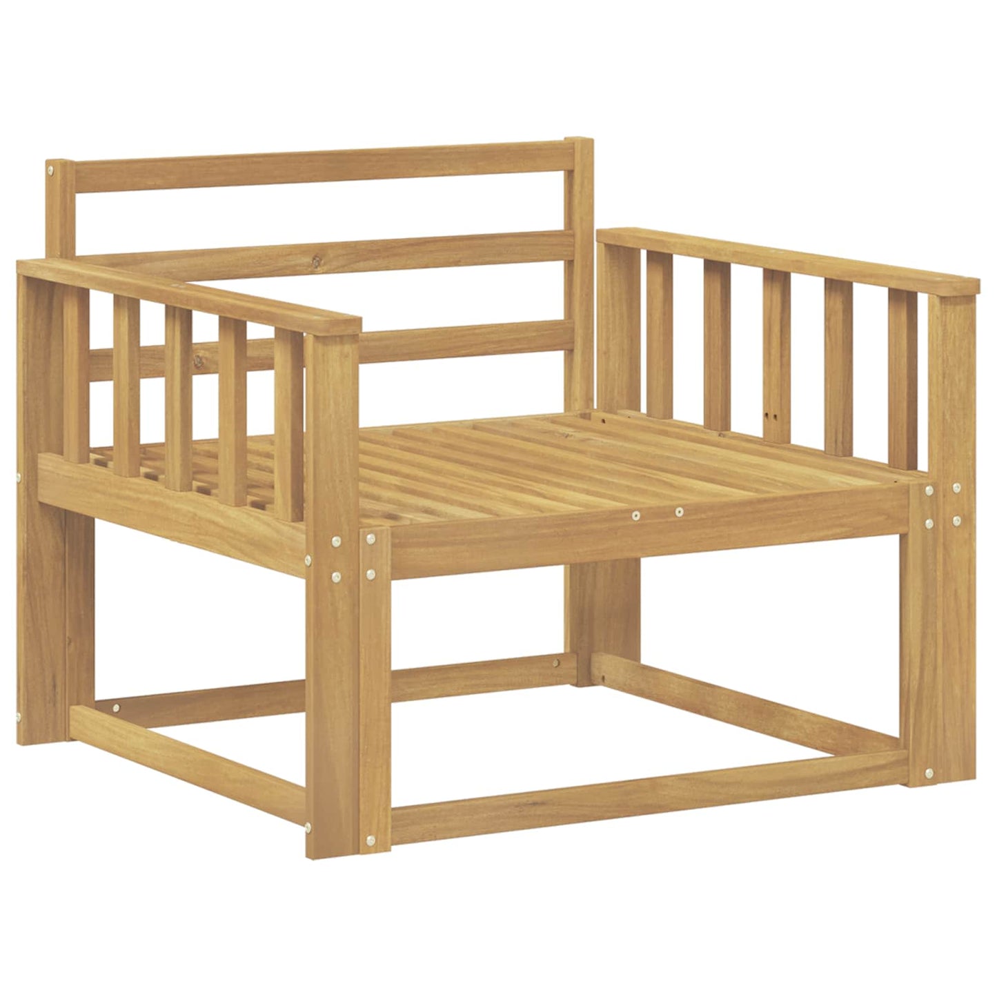 Udendørs Mellem Sofa Massivt Akacietræ Hvid