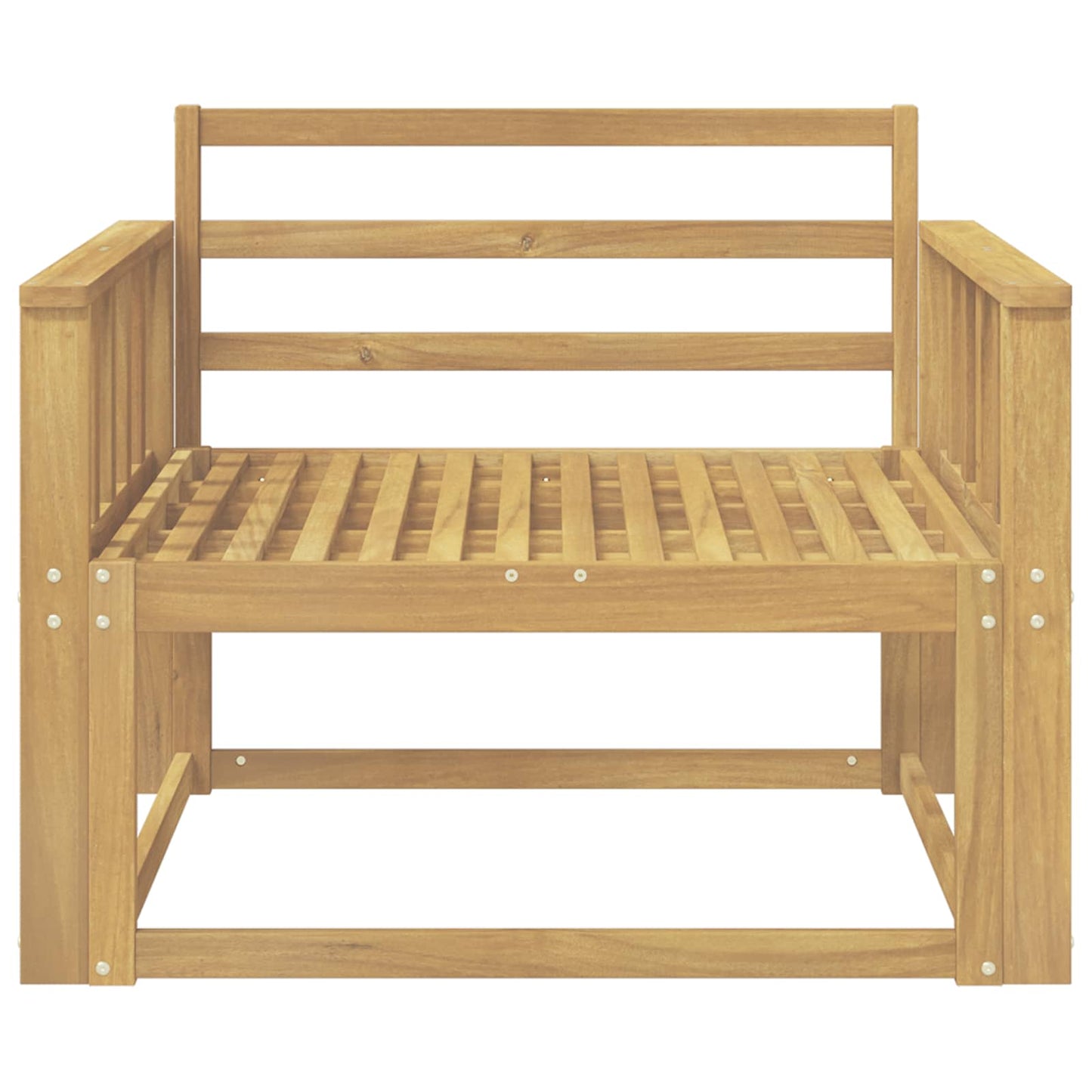 Udendørs Mellem Sofa Massivt Akacietræ Hvid