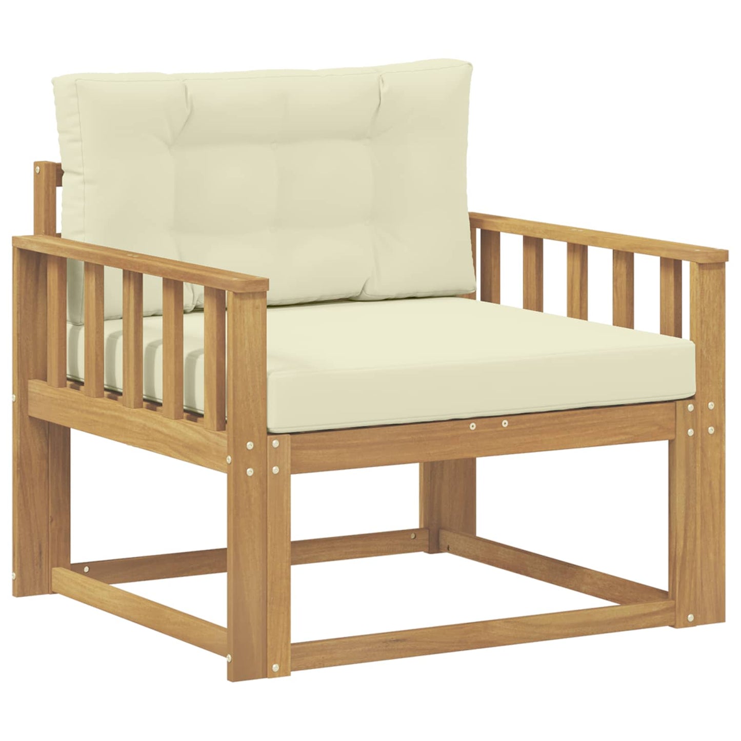 Udendørs Mellem Sofa Polyester Hvid