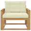 Udendørs Mellem Sofa Polyester Hvid