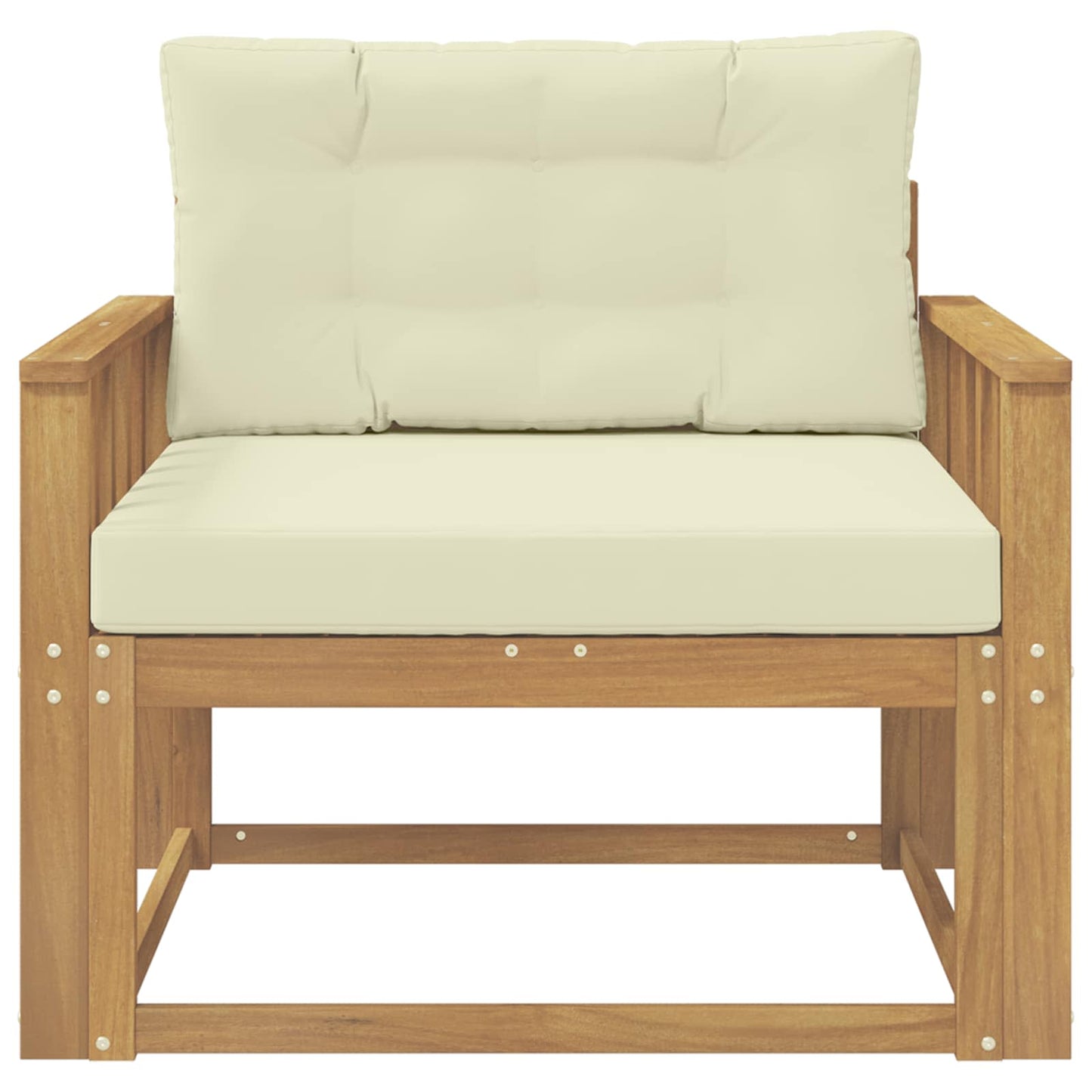 Udendørs Mellem Sofa Polyester Hvid