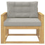 Udendørs Mellem Sofa Polyester Hvid