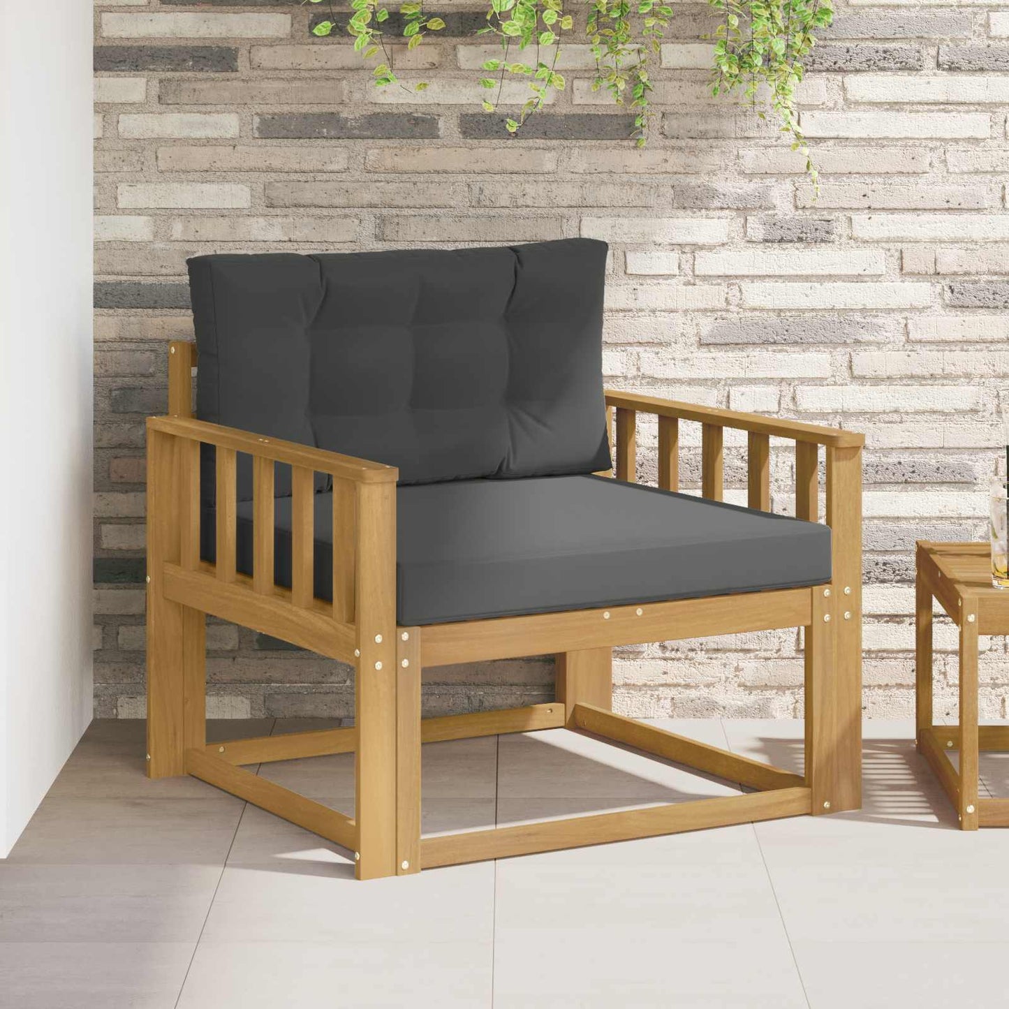 Udendørs Mellem Sofa Polyester Hvid