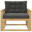 Udendørs Mellem Sofa Polyester Hvid