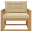 Udendørs Mellem Sofa Polyester Hvid