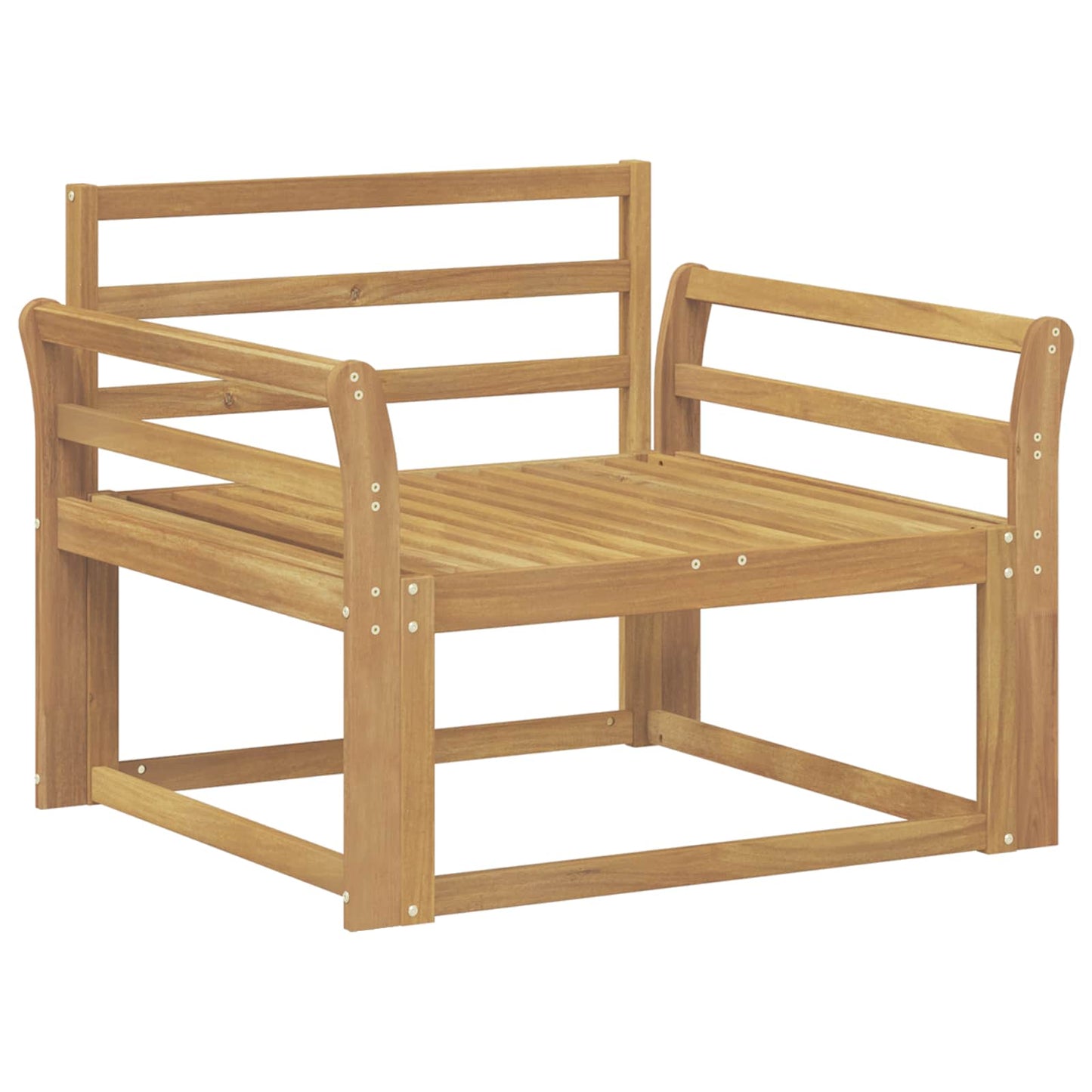 Udendørs Mellem Sofa Massivt Akacietræ Hvid