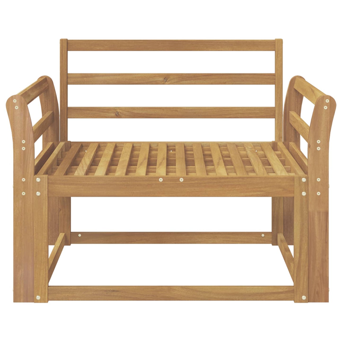 Udendørs Mellem Sofa Massivt Akacietræ Hvid