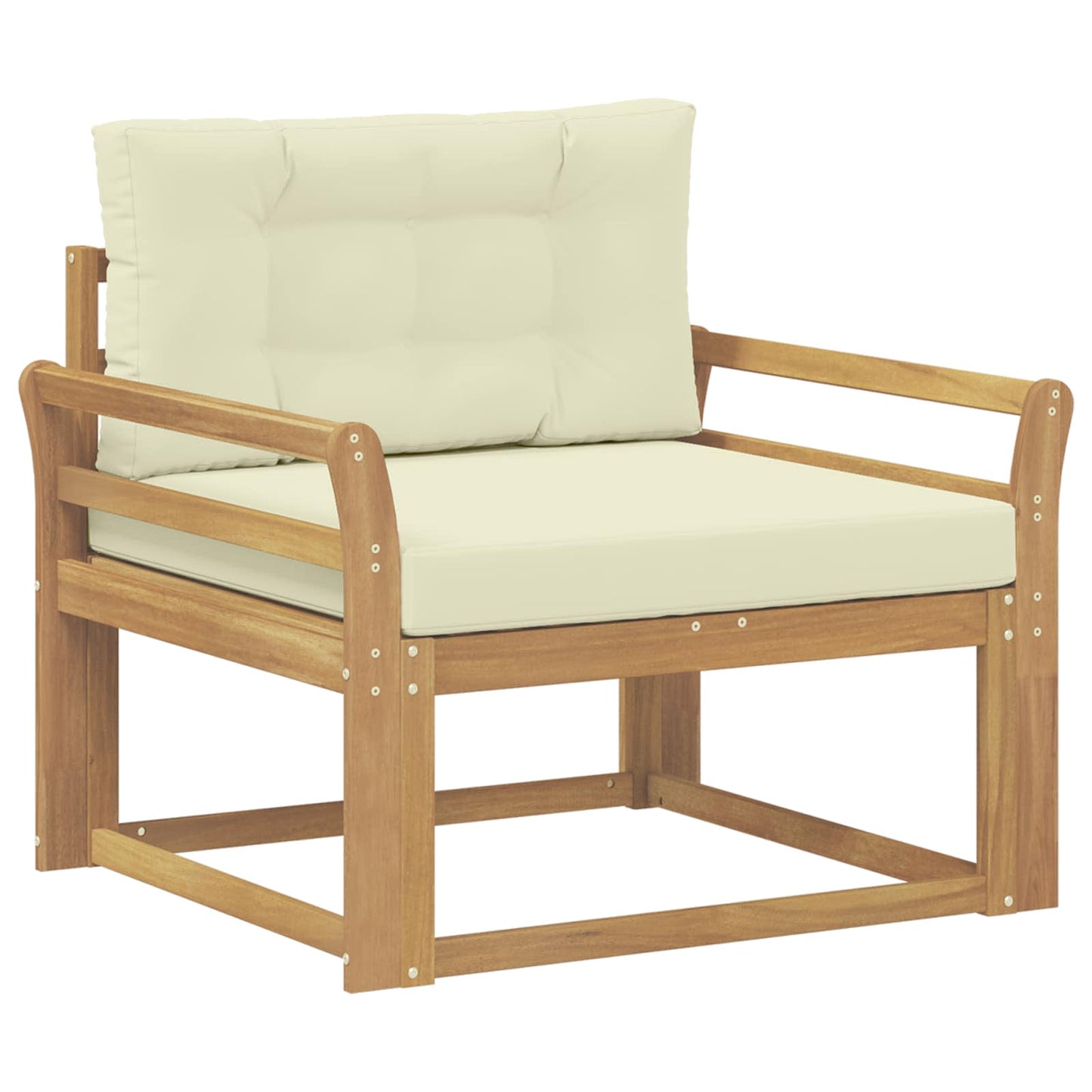 Udendørs Mellem Sofa Polyester Hvid
