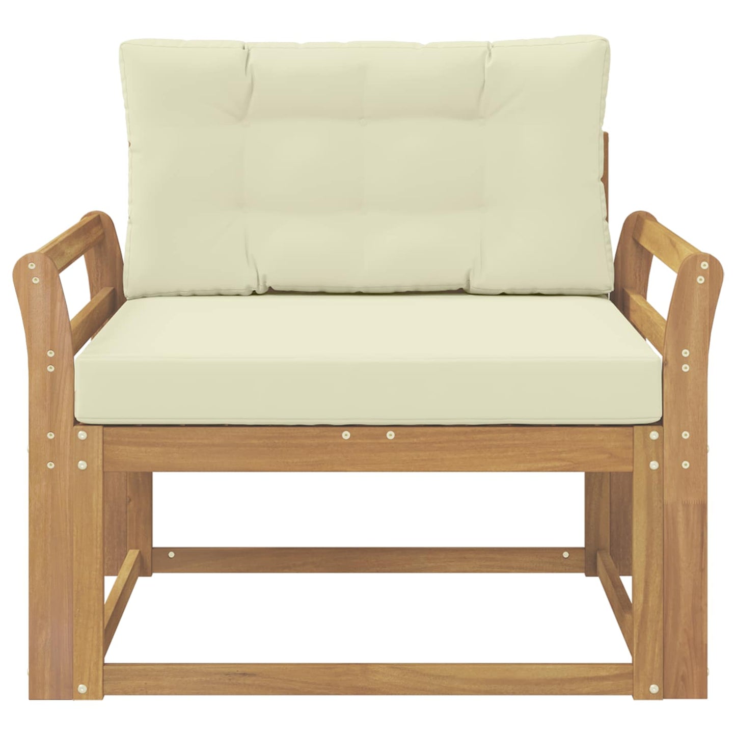 Udendørs Mellem Sofa Polyester Hvid