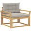 Udendørs Mellem Sofa Polyester Hvid